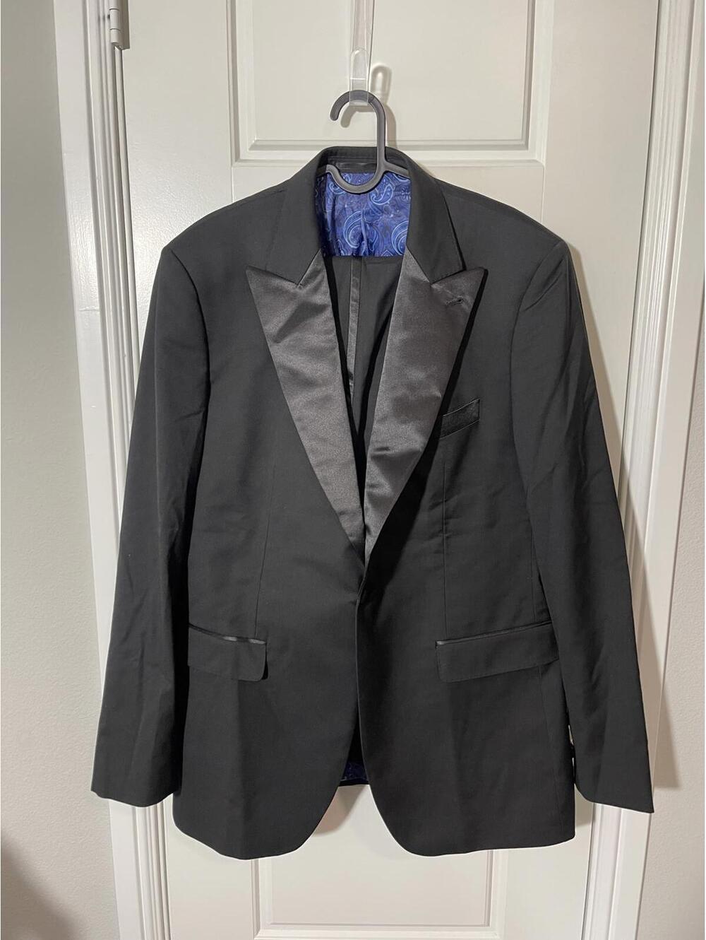 Alton Lane Suits for Men Size 42L 36W Black 2 Pieces Notch Lapel M199